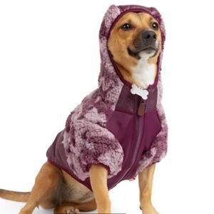 NWT Reddy Sherpa hooded dog jacket M